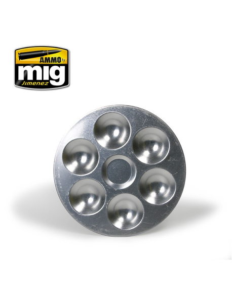 AMMO by Mig A.Mig-8008 Палетка для фарб Aluminium Palette 6 wells