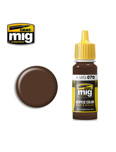 AMMO by Mig A.MIG-0070 Модельна акрилова фарба Medium Brown AMMO by Mig A.MIG-0070 Модельна акрилова фарба Medium Brown