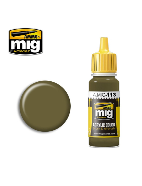 AMMO by Mig A.MIG-113 Акриловая краска British Khaki Green '39-42 AMMO by Mig A.MIG-113 Акриловая краска British Khaki Green '39-42