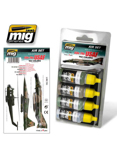 AMMO by Mig A.MIG-7205 Набір модельних фарб USAF TAC Vietnam Colors