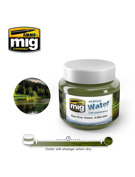 AMMO by Mig A.MIG-2204 Діорамна модельна вода Slow River Waters 250 мл. AMMO by Mig A.MIG-2204 Діорамна модельна вода Slow River Waters 250 мл.