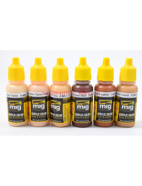 AMMO by Mig A.MIG-7168 Набір модельних фарб Flesh Tones Colors Set