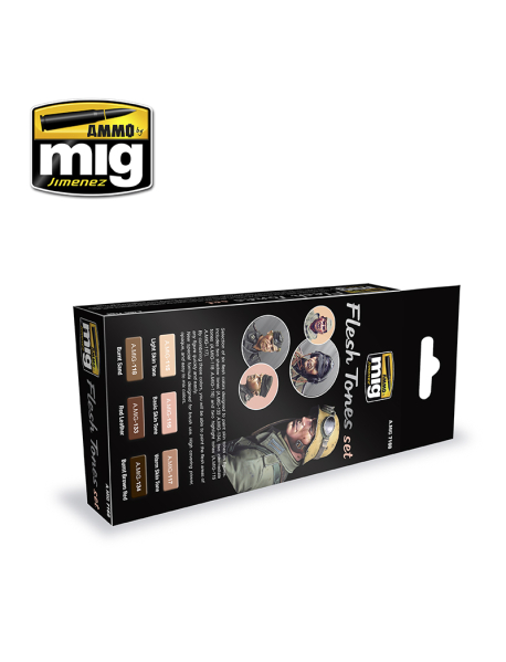 AMMO by Mig A.MIG-7168 Набір модельних фарб Flesh Tones Colors Set AMMO by Mig A.MIG-7168 Набір модельних фарб Flesh Tones Colors Set