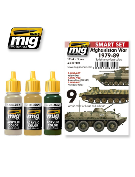 AMMO by Mig A.MIG-7139 Набір модельних фарб Afghanistan War Colors Smart Set