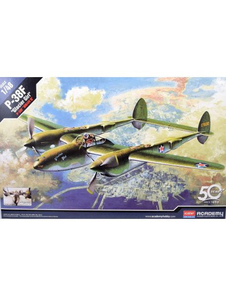Academy 12208 Модель самолета P-38F Lightning