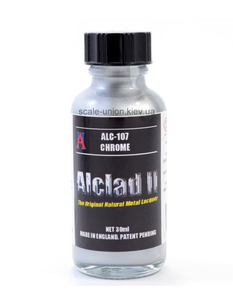 Alclad ALC-107 Модельная краска Chrome for Plastic Metallic 30 мл.