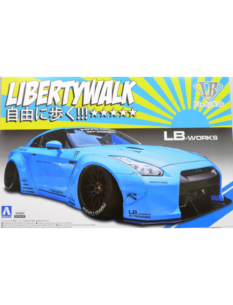 Aoshima 05402 Модель автомобиля Nissan GT-R R35 Libertywalk Ver.1