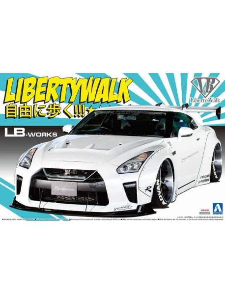 Aoshima 05590 Сборная модель Nissan GT-R Libertywalk Type 1.5 Aoshima 05590 Сборная модель Nissan GT-R Libertywalk Type 1.5