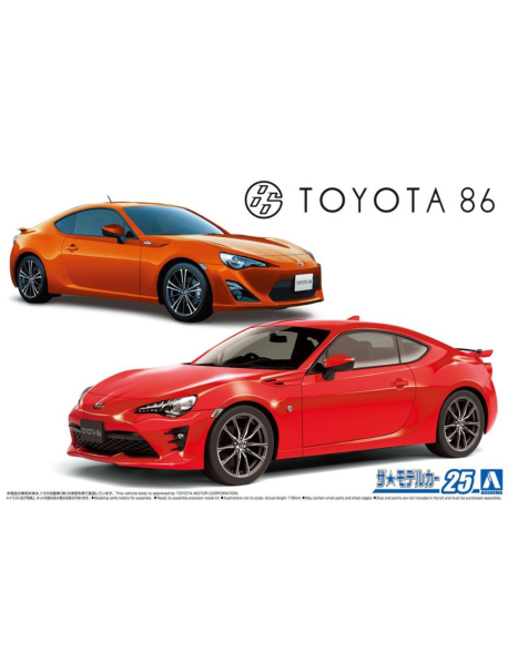 Aoshima 05966 Збірна модель автомобіля Toyota GT86 ZN6 '12/16 Aoshima 05966 Збірна модель автомобіля Toyota GT86 ZN6 '12/16