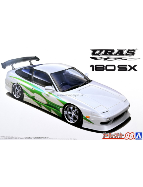 Aoshima 06762 Сборная модель автомобиля URAS Nissan 180SX Type X '96 Ver.2