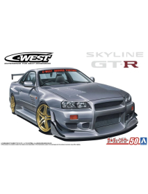 Aoshima 06990 Сборная модель автомобиля C-West Nissan Skyline GT-R R34
