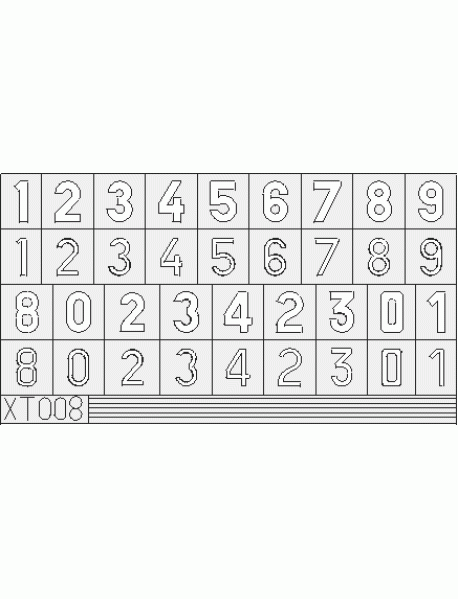 Eduard XT008 Маска-трафарет German Numbers Medium Eduard XT008 Маска-трафарет German Numbers Medium