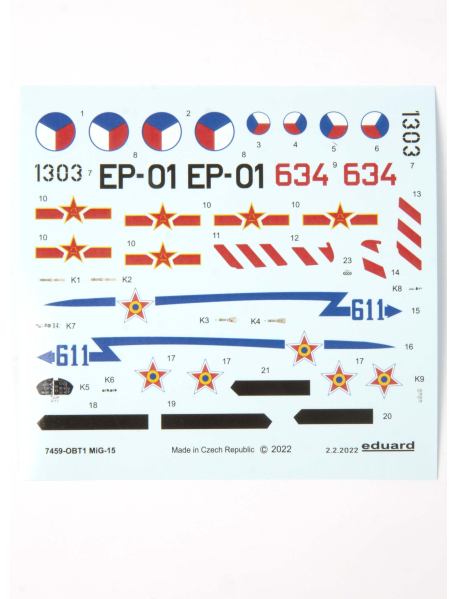 Eduard 7459 Збірна модель літака МіГ-15 (Weekend)
