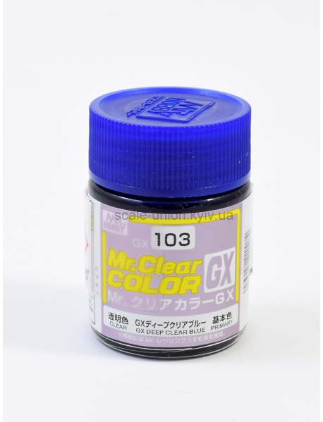 Mr.Color GX103 Модельна нітро фарба Deep Clear Blue 18 мл.