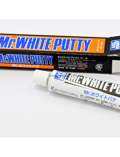 Mr.Hobby P118 Шпаклевка модельная белая Mr.White Putty 25 гр.