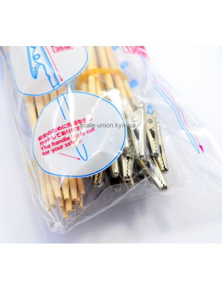 Mr.Hobby GT132 Набор зажимов-крокодильчиков Painting Clip Sticks Short 36 шт.