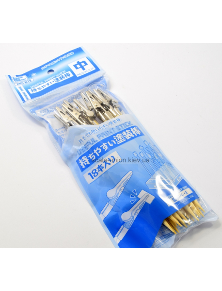 Mr.Hobby PPC-N19 Зажимы-крокодильчики модельные Useful Paint Sticks Medium 18 шт.