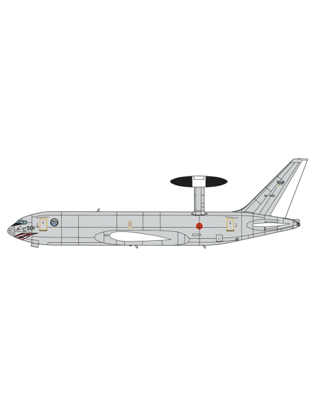 Hasegawa 10860 Сборная модель Boeing E767 AWACS 40th Anniv. Hasegawa 10860 Сборная модель Boeing E767 AWACS 40th Anniv.