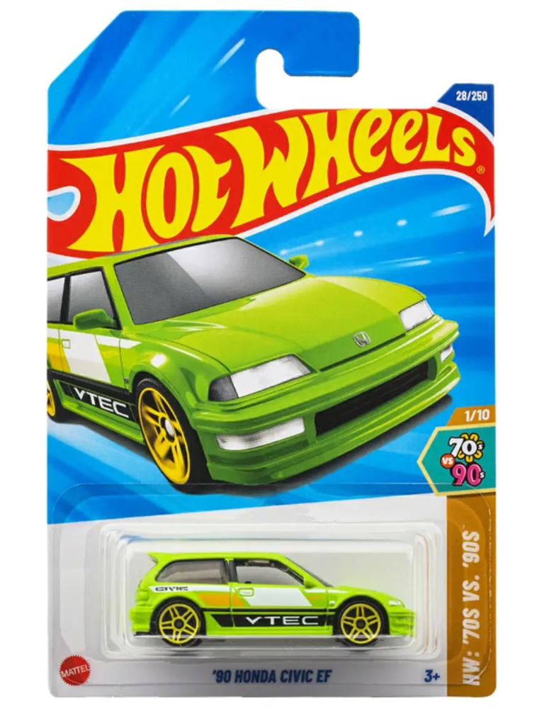 Hot Wheels FN66 Коллекционная модель Honda Civic EF9 '90