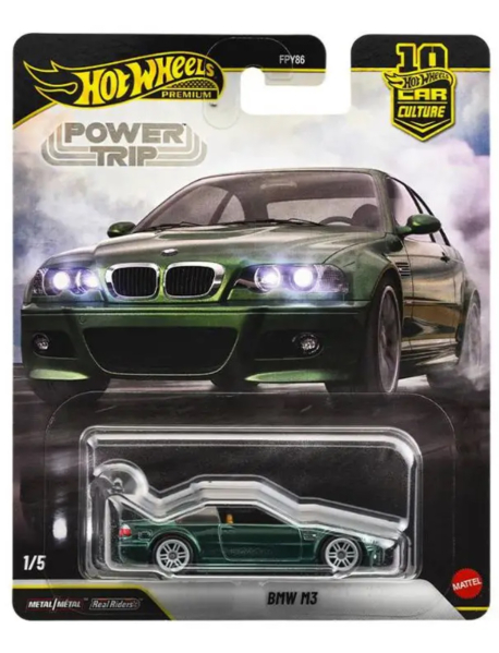 Hot Wheels JKF30 Коллекционная модель модель BMW M3 Green (E46)