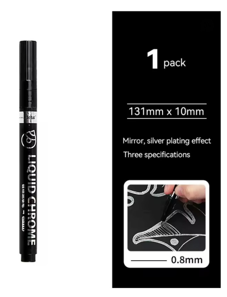 Art Walker LT1113 Маркер хром Liquid Chrome Silver Marker 0.8 мм. Art Walker LT1113 Маркер хром Liquid Chrome Silver Marker 0.8 мм.