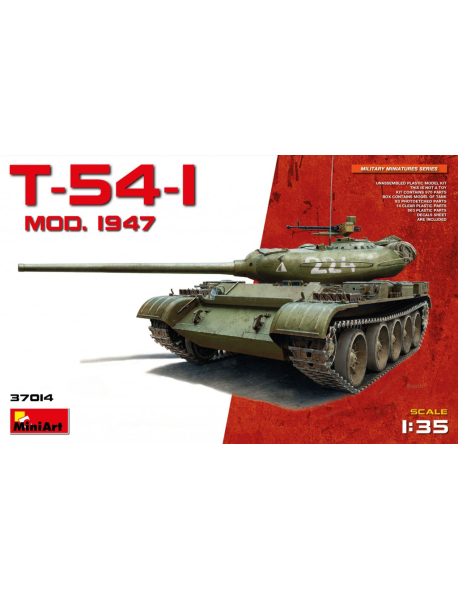 Miniart 37012 Збірна модель танка Т-54-1 мод. 1947 г. Miniart 37012 Збірна модель танка Т-54-1 мод. 1947 г.