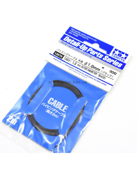 Tamiya 12678 Шланг виниловый модельний Piping Cable Black 1 мм.