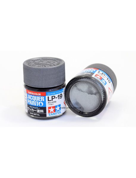 Tamiya LP-19 Модельная нитро краска Gun Metal 10 мл.