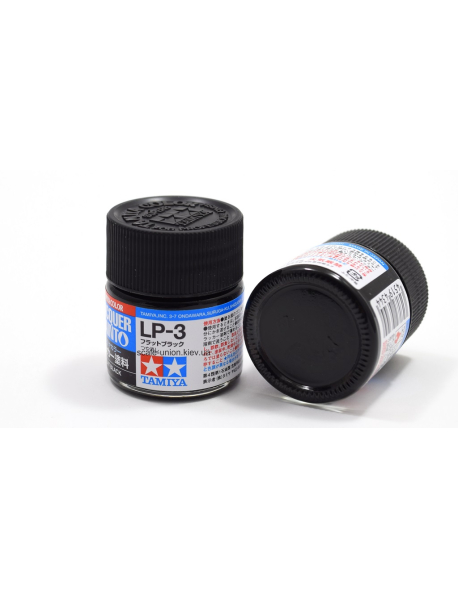 Tamiya LP-3 Модельна нітро фарба чорна Flat Black 10 мл.