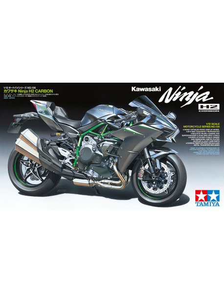 Tamiya 14136 Сборная модель мотоцикла Kawasaki Ninja H2R Carbon '18
