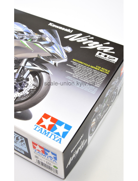 Tamiya 14136 Сборная модель мотоцикла Kawasaki Ninja H2R Carbon '18