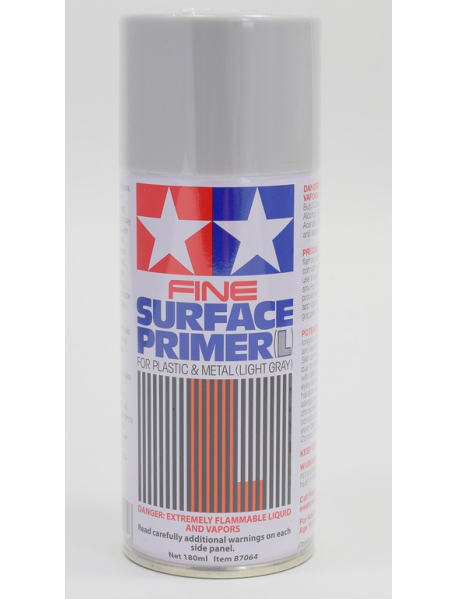 Tamiya 87064 Грунт модельний аерозольний світло-сірий Fine Surface Primer Light Grey L 180 мл.