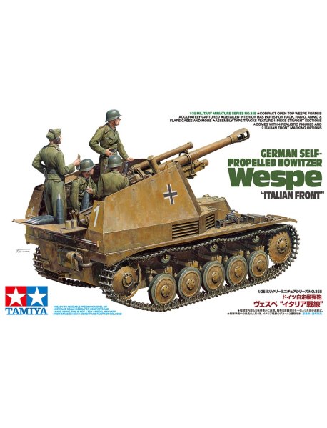 Tamiya 35358 Сборная модель САУ Sd. Kfz. 124 Wespe (Italian Front)