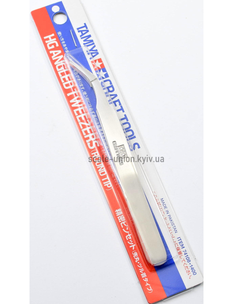Tamiya 74108 Пінцет модельний вигнутий HG Angled Tweezers Round Tip
