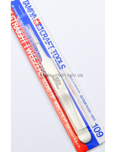 Tamiya 74109 Пинцет прямой HG Straight Tweezers Round Tip