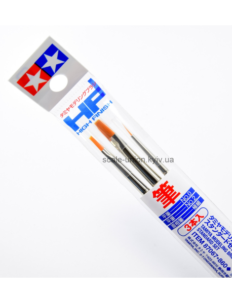 Tamiya 87067 Набор синтетических кистей Modeling Brush Standard Set (3 шт.)