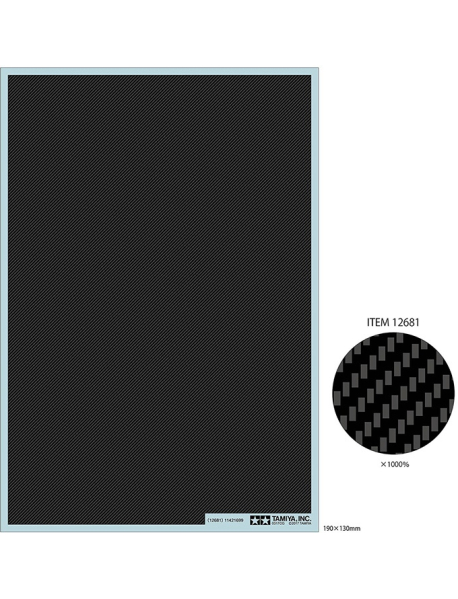 Tamiya 12681 Декаль под карбон Carbon Decal Twill Weave Fine