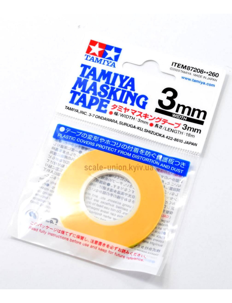 Tamiya 87208 Стрічка маскуюча модельна Masking Tape 3 мм.