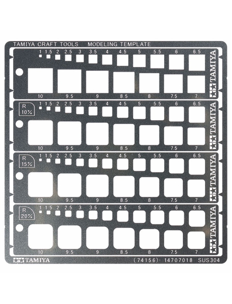Tamiya 74156 Шаблоны скрайберні модельні Modelling Template Square Tamiya 74156 Шаблоны скрайберні модельні Modelling Template Square