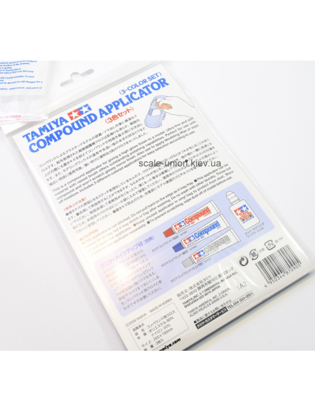 Tamiya 87090 Полірувальні ганчірки Compound Applicator 3 color