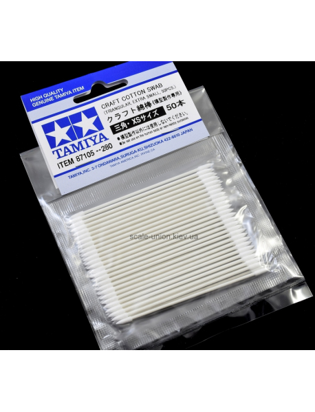 Tamiya 87105 Палички ватні Cotton Swab Extra Small Triangular 50 шт.