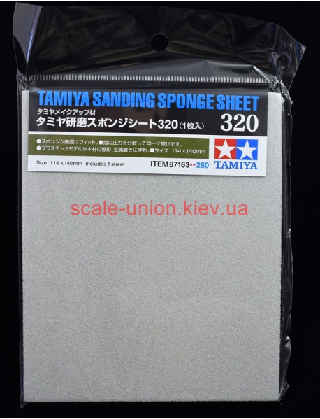 Tamiya 87163 Спонж наждачний модельний Sanding Sponge P320
