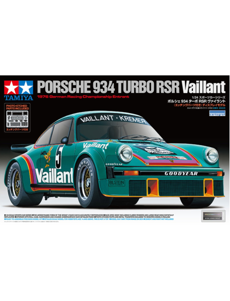 Tamiya 24334 Збірна модель Porsche 911 Type 934 RSR Vaillant
