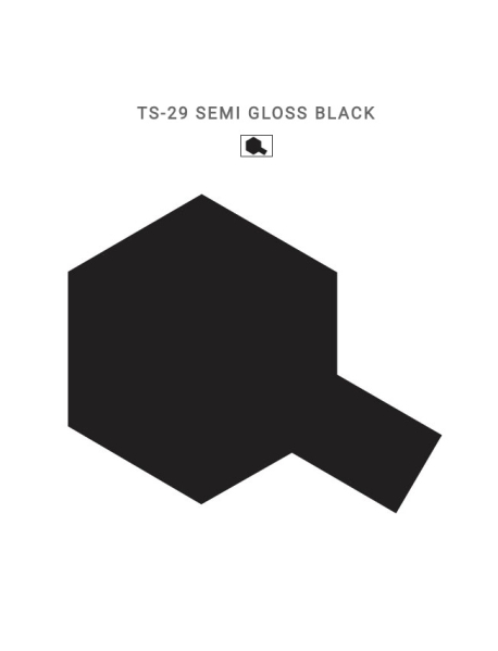 Tamiya TS-29 Модельна фарба-спрей Semigloss Black