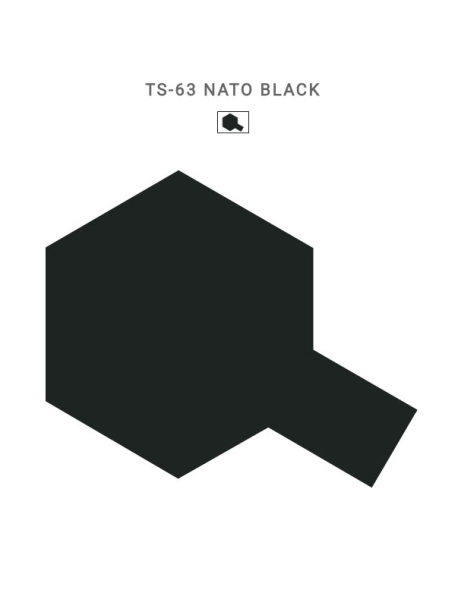 Tamiya TS-63 Модельна фарба-спрей NATO Black Tamiya TS-63 Модельна фарба-спрей NATO Black