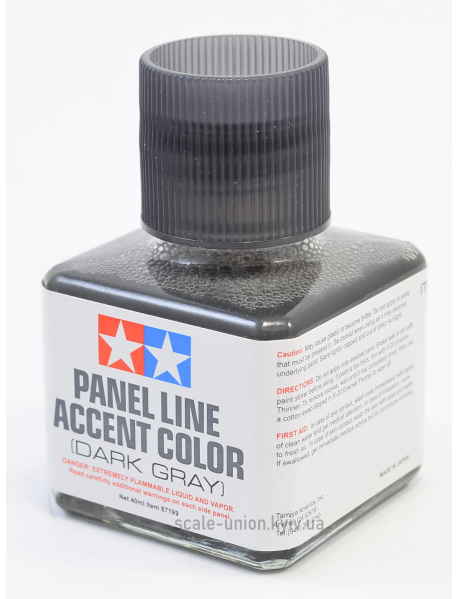 Tamiya 87199 Змивка модельна темно-сіра Panel line accent Dark Grey 40 мл.