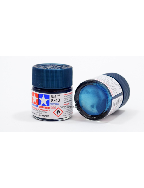 Tamiya X-13 Модельна акрилова фарба Metallic Blue 10 мл.