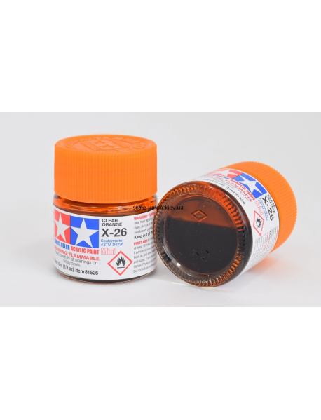 Tamiya X-26 Модельная акриловая краска Clear Orange 10 мл.