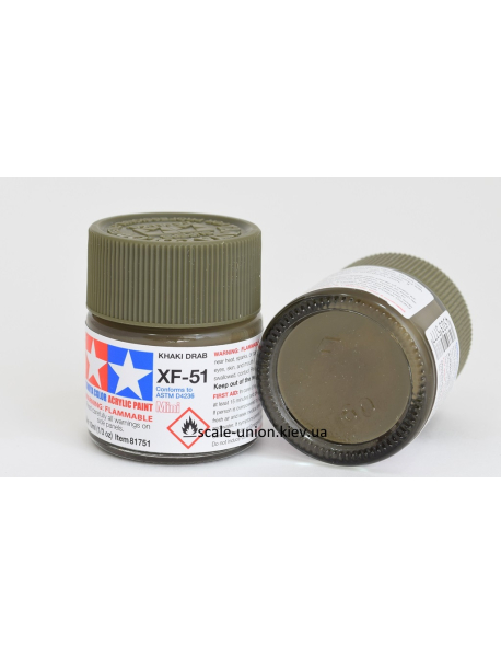 Tamiya XF-51 Модельна акрилова фарба Khaki Drab 10 мл.