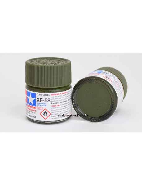 Tamiya XF-58 Модельна акрилова фарба Olive Green 10 мл.